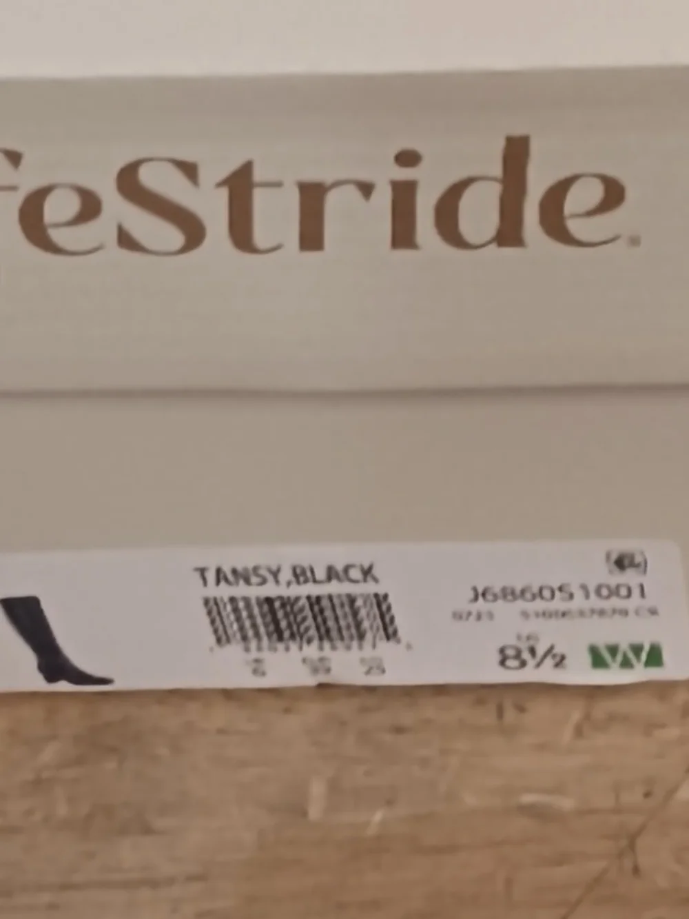 Life Stride Black Block Heel Boots with Eyelet Strap 8.5W